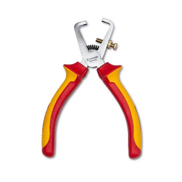 Crescent 6 in. VDE 1000-Volt Insulated Wire Stripper Pliers 6WSVDE