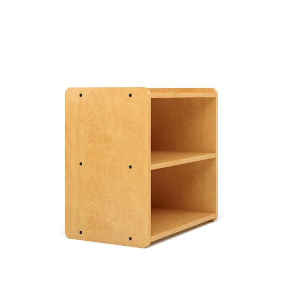 TOT MATE - 24" W x 15" D x 23.5" H 2-Level Laminate Toddler Storage Shelf (Maple), Kids Toy Storage Organizer, Ready-To-Assemble