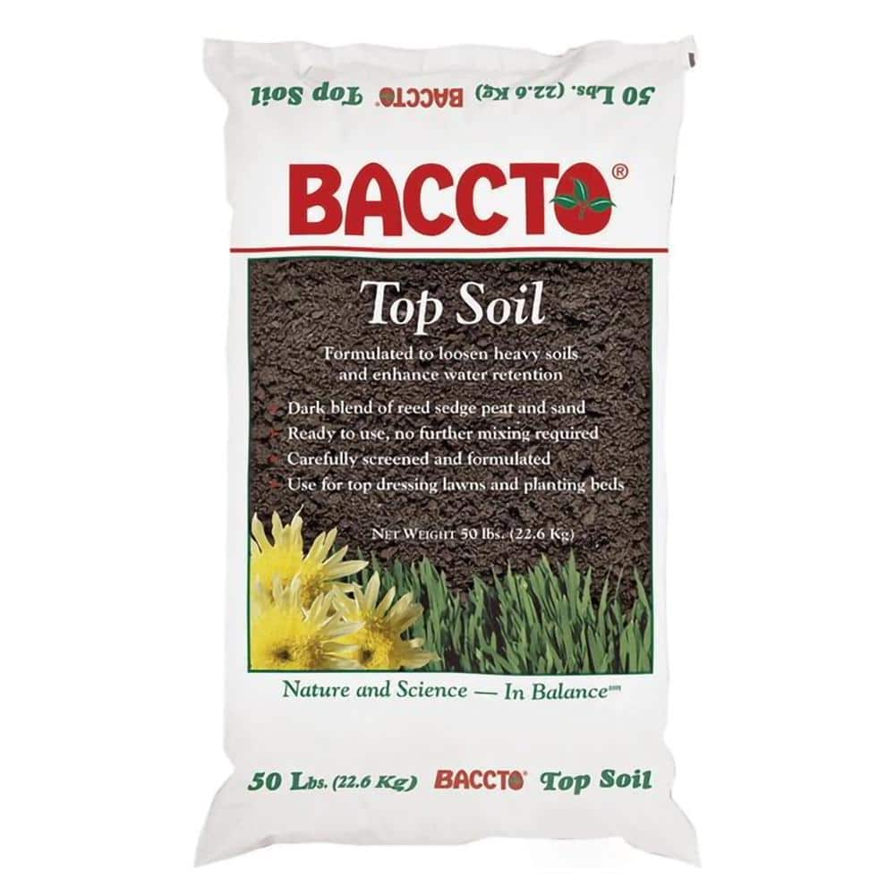 Michigan Peat Baccto Top Soil with Reed Sedge  Peat  and Sand  50 Pounds