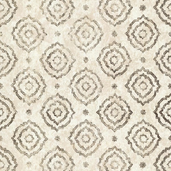 A-Street Prints Uma Gold Star Medallion Wallpaper Sample
