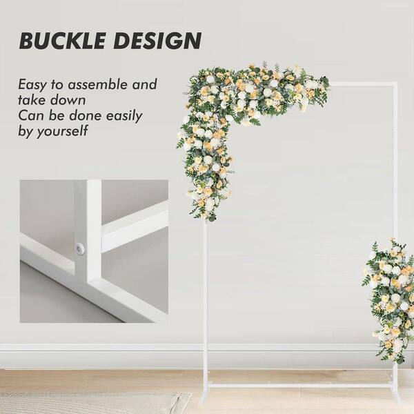 Justincity 3 in. x 2 in. x 1 in. Metal Arbor Square Backdrop Stand
