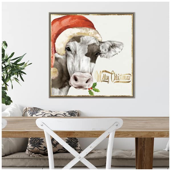 christmas cow wall decor