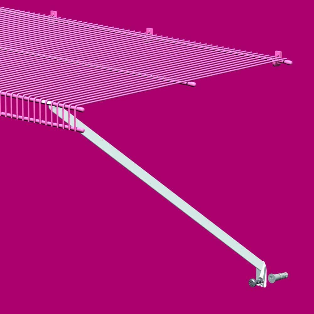 White Steel 12-Inch Wire Shelving Support Brackets, 12-Pack