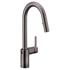 Align Single-Handle Touchless Pull-Down Sprayer Kitchen Faucet with MotionSense Wave and Power Clean in Black Stainless