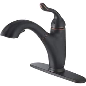 Prestige Single Handle Pull Out Sprayer Kitchen Faucet in Oil Rubbed Bronze