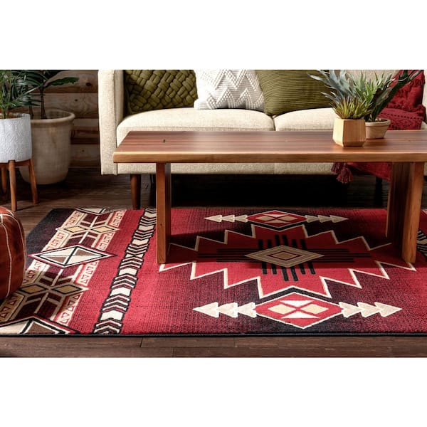 Home Dynamix Rugs Premium Sagrada 7053-200 Geometric Tribal Red