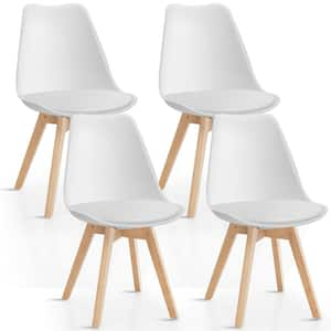 White PU Seat Side Chair Set of 4