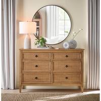 Home Decorators Collection Marsden Patina Wood Finish 6-Drawer Cane Dresser (54 in W. X 36 in H.) 05.634-543