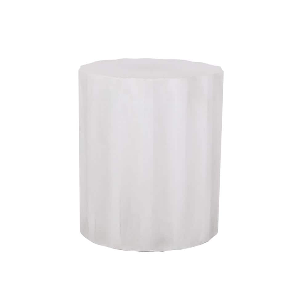 15.5 in. W x 18 in. H Outdoor LightWeight Concrete Side Table,Antique White End Talbe price history on PriceWatchPro