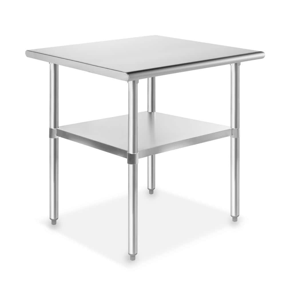 KUTLER 37" Stainless Steel Commercial Prep Table with Undershelf