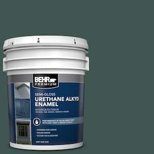 5 gal. Home Decorators Collection #HDC-CL-21A Dark Everglade Urethane Alkyd Semi-Gloss Enamel Interior/Exterior Paint