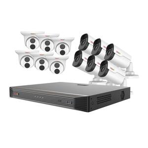 Ultra HD Audio Capable 16-Channel 5MP 4TB NVR Surveillance System with 12 Indoor/Outdoor Cameras