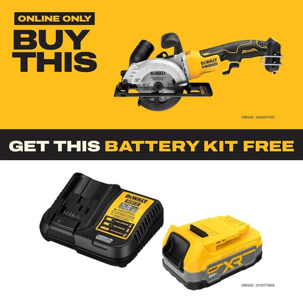 ATOMIC 20V MAX Cordless Brushless 4-1/2 in. Circular Saw (Tool Only)