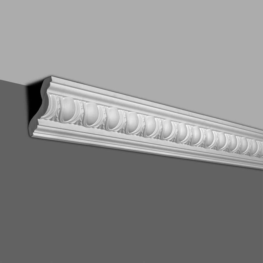 White Polyurethane Egg and Dart Crown Moulding Sample