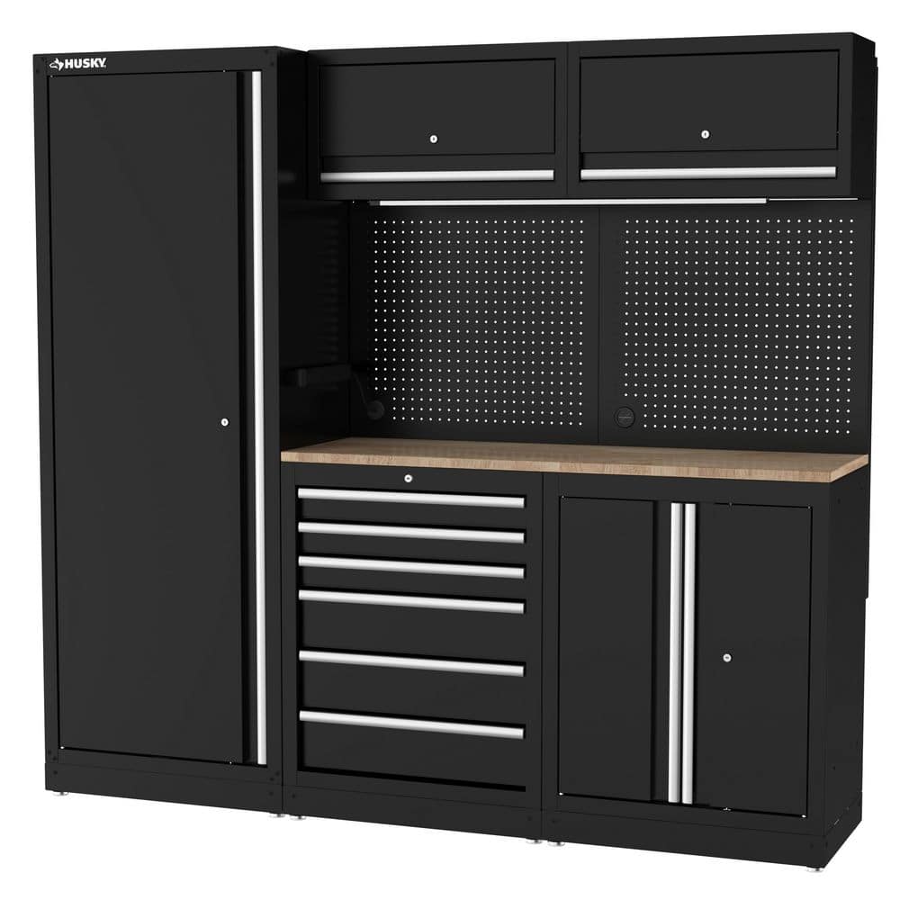 Husky 80.2 in. W x 75 in. H x 19.2 in. D Steel 8-Piece Garage