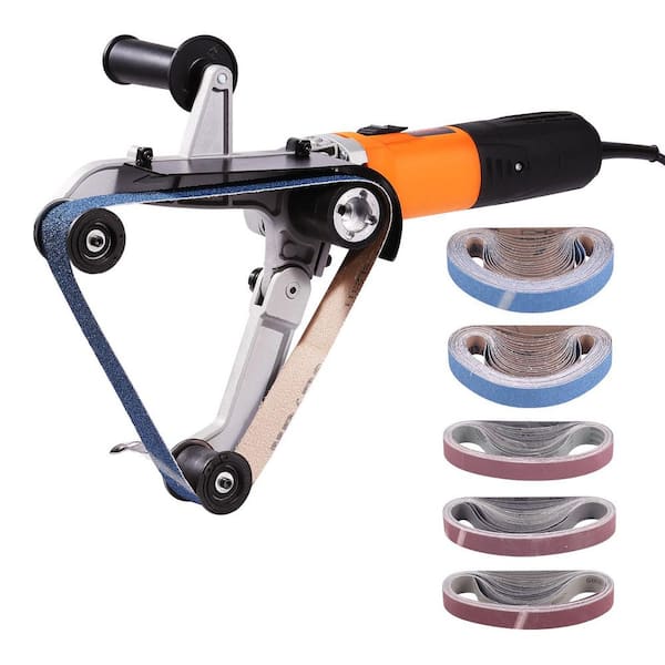 Pipe Tube Polisher Sander, 1000W Belt Sander with 6 Variable Speeds 1100-3200rpm, 100PCS Belts for Grinding Rust Removal