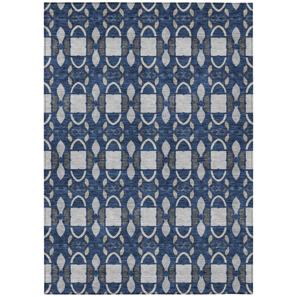 Chantille Machine Washable Indoor/Outdoor Abstract ACN2920 Navy 3 ft. x 5 ft. Area Rug price history on PriceWatchPro
