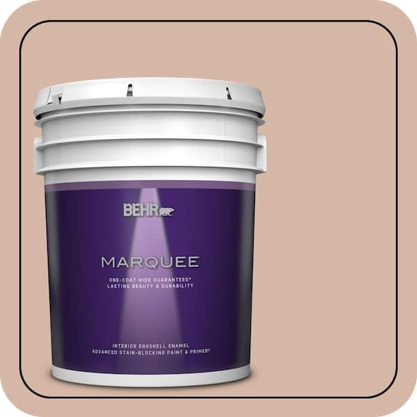 BEHR MARQUEE 5 gal. #S190-3 Sedona Pink Eggshell Enamel Interior Paint & Primer