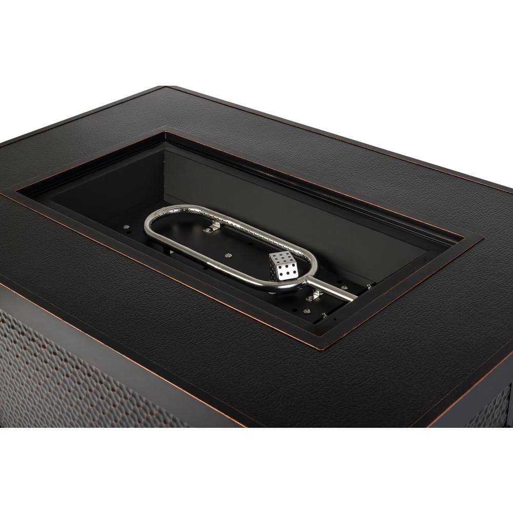 Weyland 50" Bronze Aluminum Gas Fire Pit Table