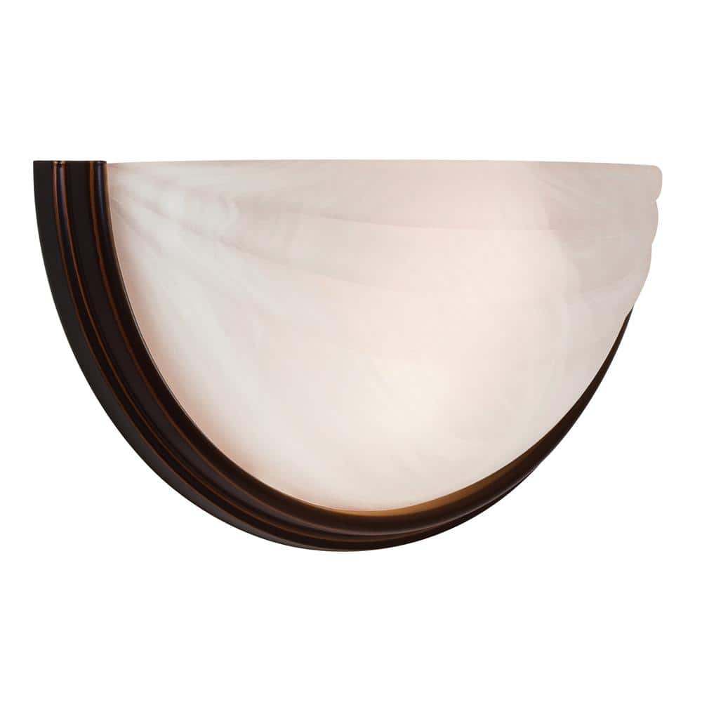 Bronze and White Dimmable LED Wall Sconce