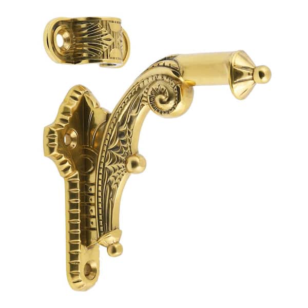 idh by St. Simons Polished Brass Spider Web Hand Rail Bracket