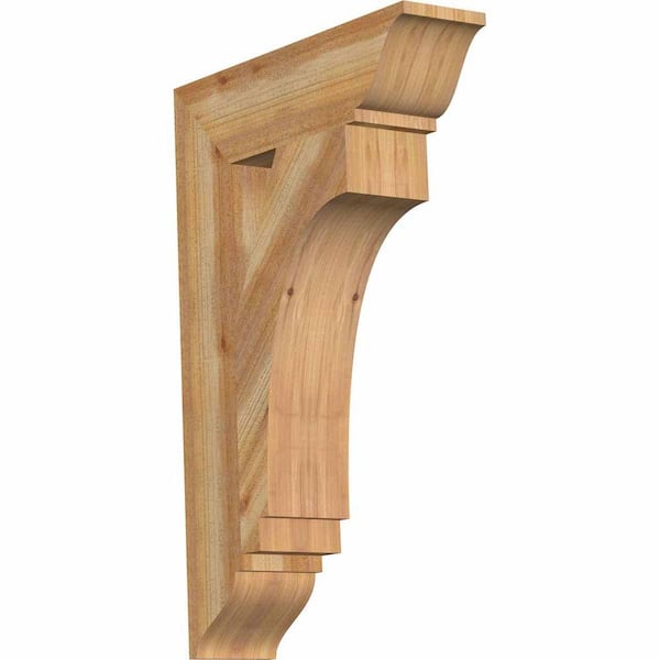 Ekena Millwork 6 in. x 36 in. x 24 in. Western Red Cedar Imperial Traditional Rough Sawn Bracket