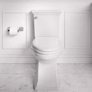 Town Square S Right Height 2-Piece 1.28 GPF Single Flush Elongated Toilet in White Seat Included