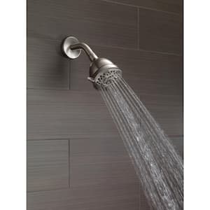 5-Spray Patterns 1.75 GPM 3.5 in. Wall Mount Fixed Shower Head in Stainless