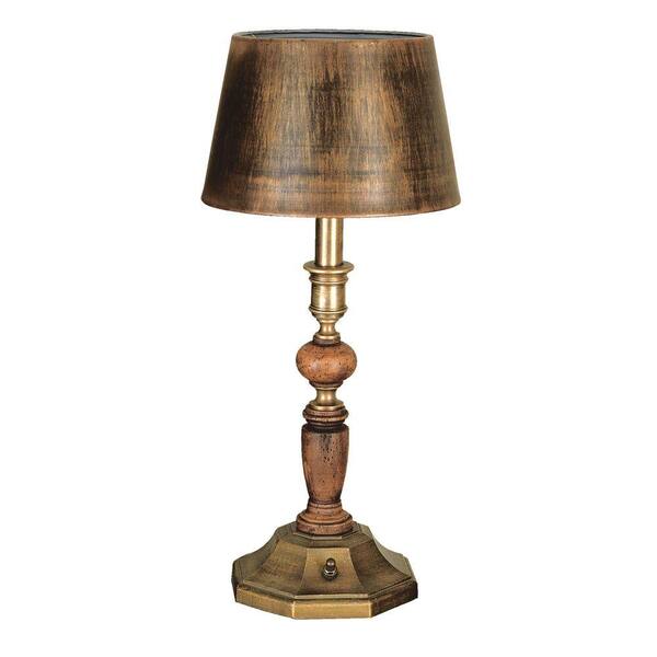 Mario Industries Antique Brass & Wood 17.75 in.Accent Lamp-DISCONTINUED