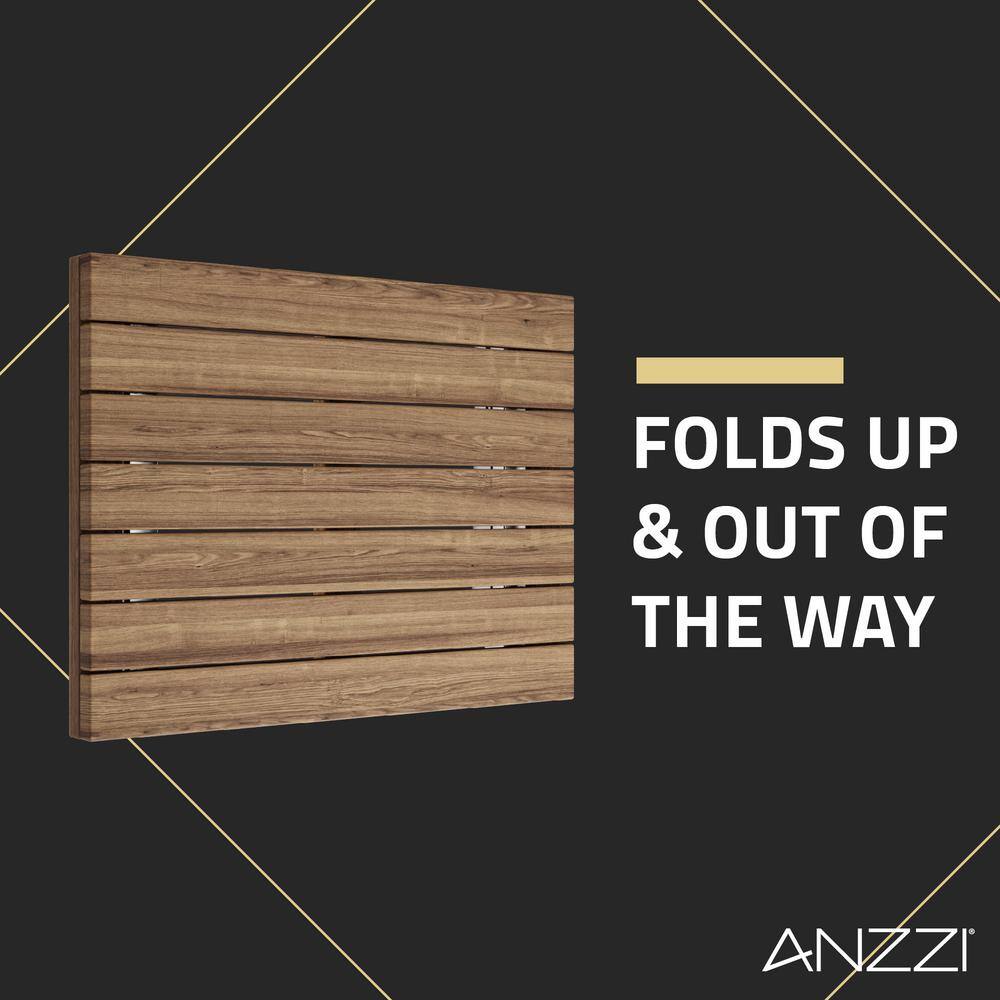 Teak Wood Foldable Wall Mounted Shower Seat