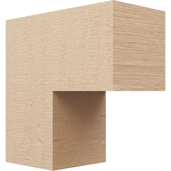 Ekena Millwork 8 in. x 16 in. x 16 in. Classic Chapel Hill Rough Cedar Woodgrain TimberThane Corbel, Primed Tan