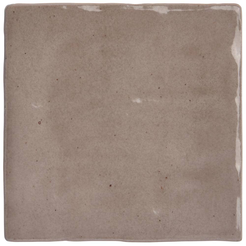 Kingston 4" x 4" Brown Glazed Ceramic Wall Tile