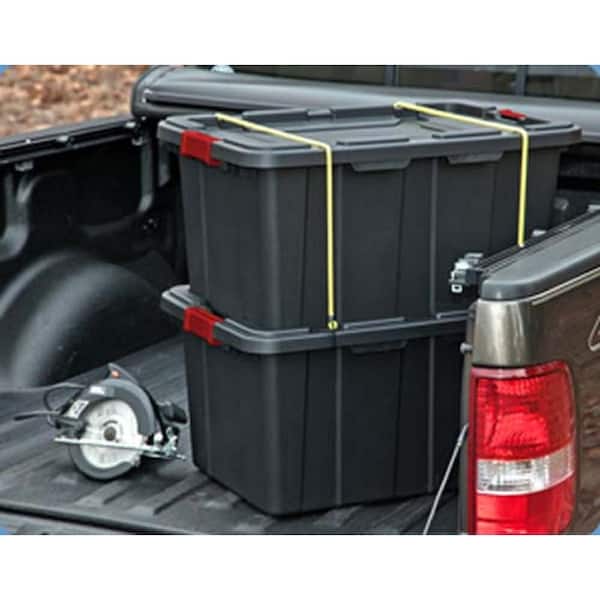 Sterilite 15-Gal. Durable Rugged Industrial Tote with Latches in Black  (12-Pack) 12 x 14649006 - The Home Depot