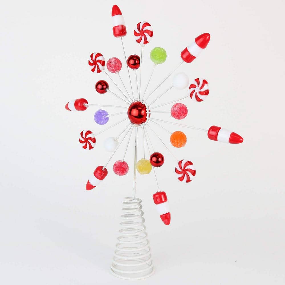 Colorful Candy Snowflake Metal Christmas Tree Topper