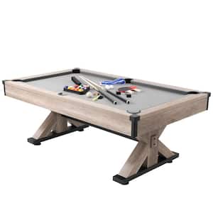 Billiards Table Combo Set, 7 ft. 3-in.-1 Multi Game Table with Dining, Pool, and Tennis Table