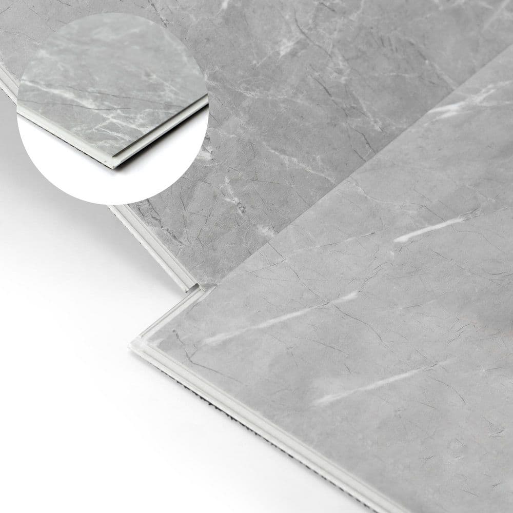 Gray Marble 12MIL 12 in. x24 in. Waterproof Click Lock Vinyl Plank Flooring, SPC Rigid Core Flooring(24sq. ft. /box) price history on PriceWatchPro