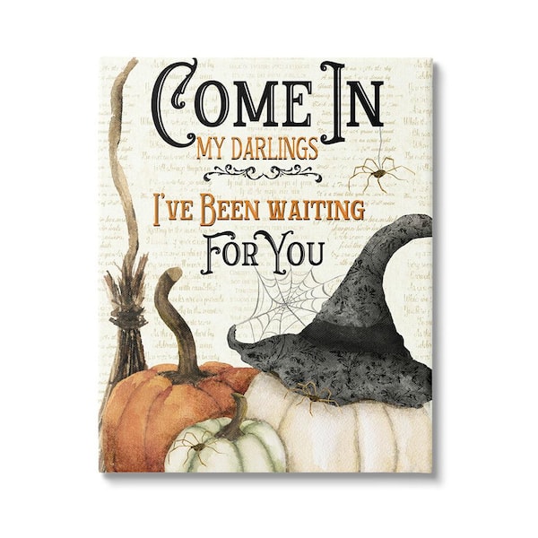 Stupell Industries Come In Spooky Halloween byDeane Beesley 1-Piece Unframed Graphic Print Typography Poster Art Print 40 in. x 30 in.