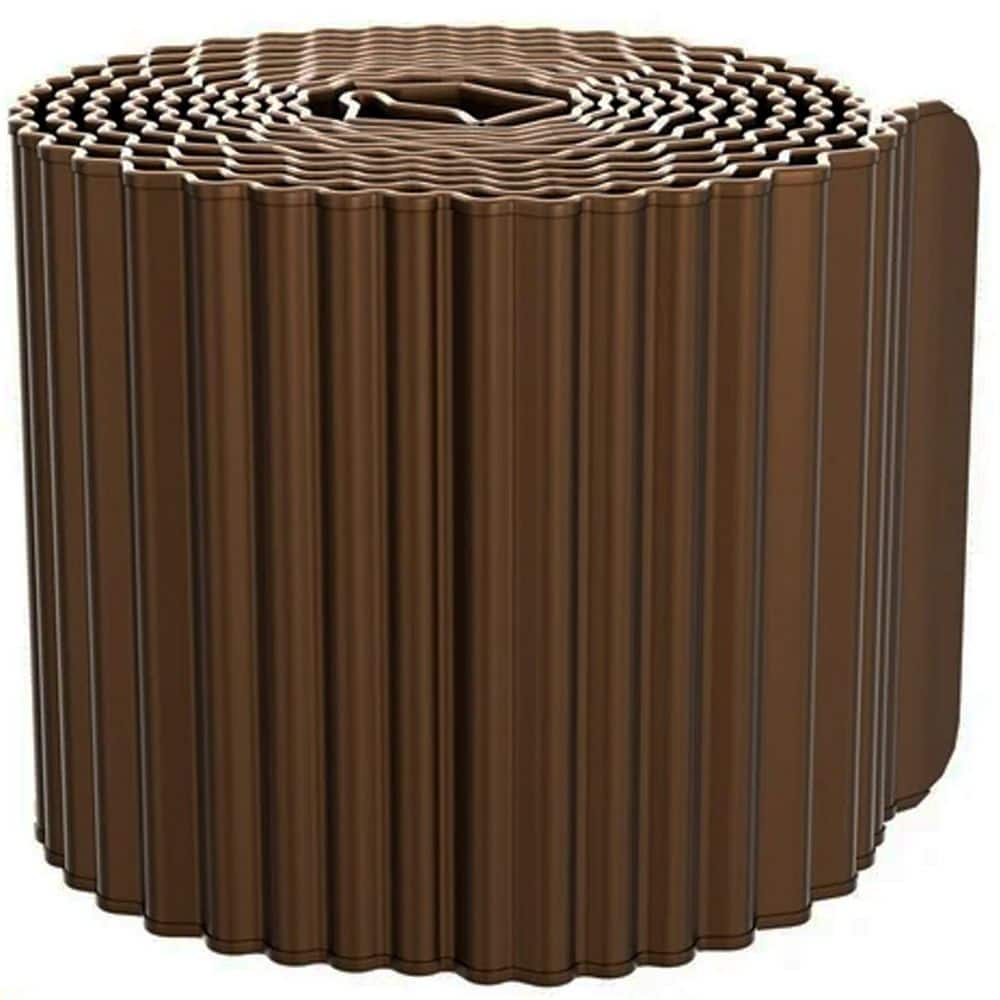 Oyezvary 20 ft. x 6 in. Corrugated Metal Garden Edging Bronze Durable ...