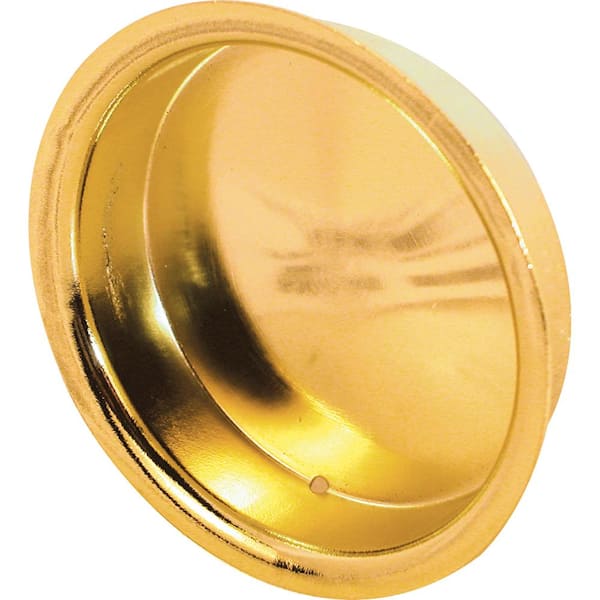Prime-Line 1-3/4 in., Brass Plated Bypass Door Pull Handle