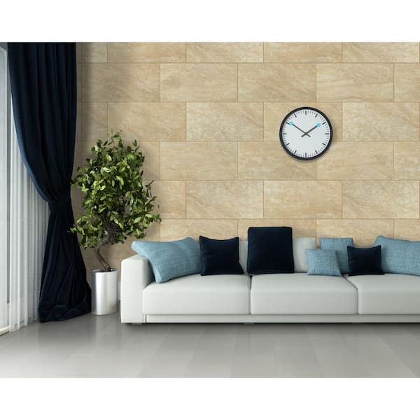 Onyx Crystal 12 in. x 24 in. Polished Porcelain Stone Look Floor and Wall Tile (16 sq. ft./Case)