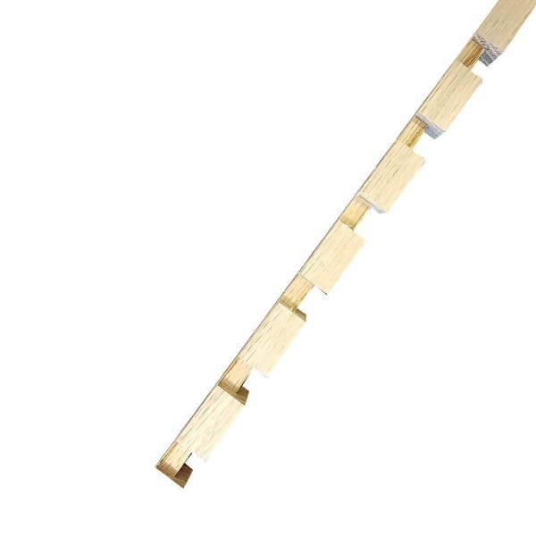 1/2 in. D x 5/8 in. W x 84 in. L Unfinished Red Oak Wood Dentil Dip Cap Moulding