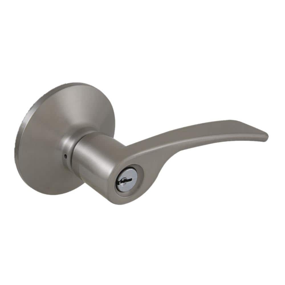 Kensington Satin Nickel Keyed Entry Door Lever