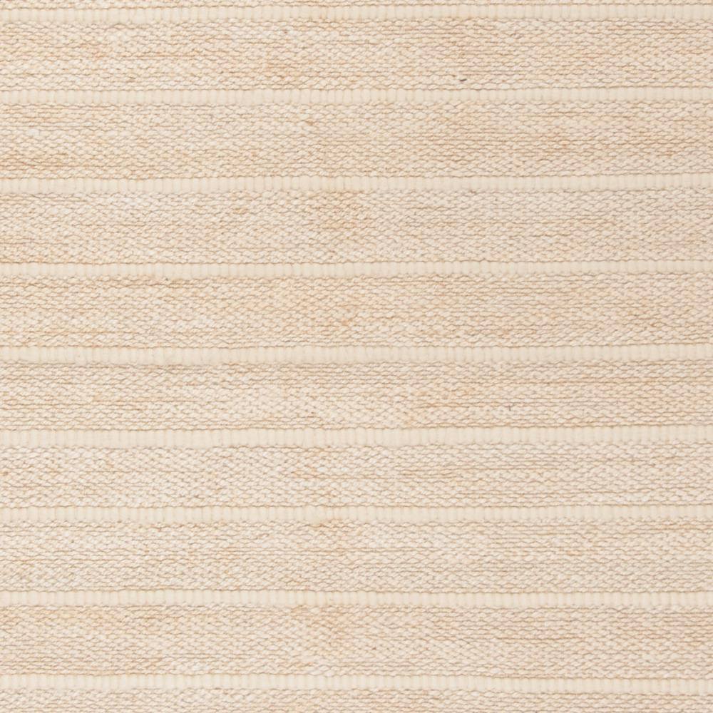 Ivory Stripe Hand-Woven Wool Blend 8' x 10' Area Rug