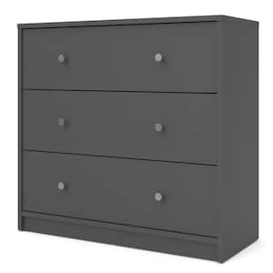 Portland 3-Drawer Grey Chest of Drawers