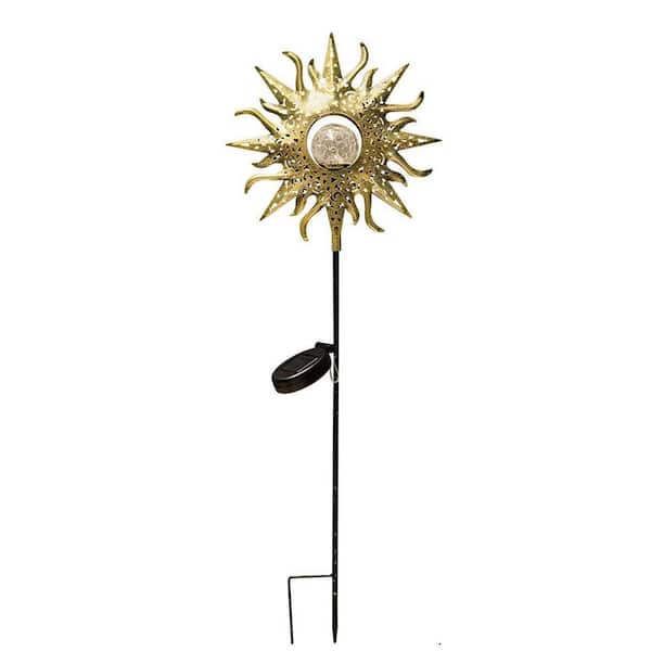 Unbranded Gold Metal Solar Lights Garden Outdoor Waterproof Metal Decorative Stakes for Patio Yard