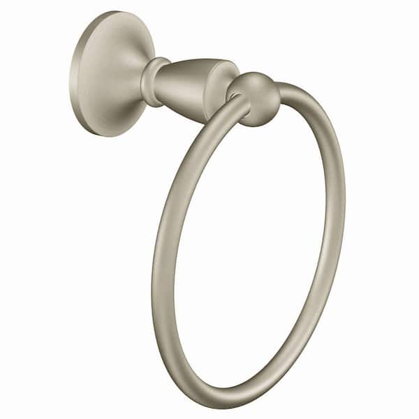 MOEN Wembley Towel Ring in Spot Resist Brushed Nickel