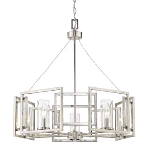 Marco 5-Light Pewter Chandelier with Clear Glass