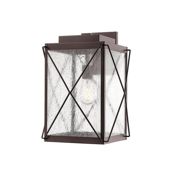 Millennium Lighting 11 in. 1-Light Powder Coat Bronze Outdoor Wall Lantern Sconce