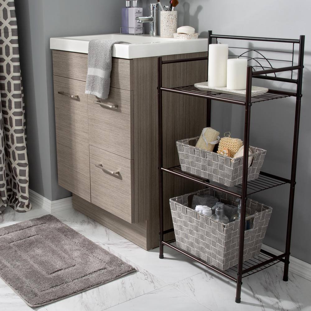 Bronze 3-Tier Industrial Freestanding Bathroom Shelf