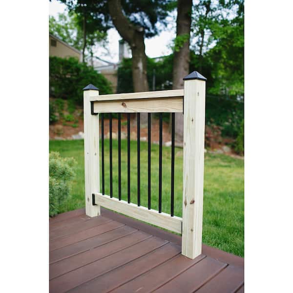 Precision 32 in. x 3/4 in. Black Pearl Matte Galvanized